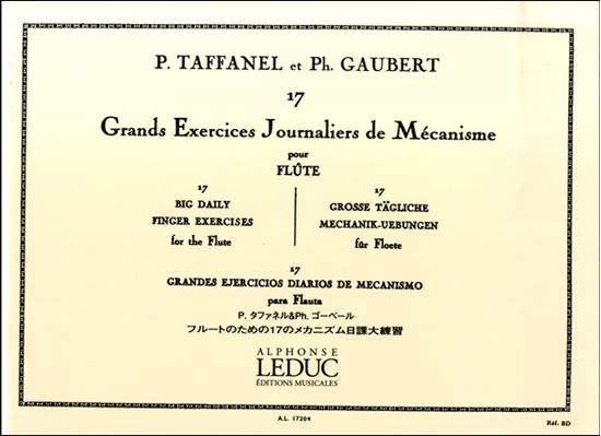 タファネル＆ゴーベール：フルートのための１７のメカニズム日課大練習　ルデュック社ライセンス版 の画像