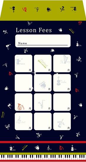 ＡＰ０２５ＭＩ　月謝袋 MUSICAL INSTRUMENT【発注単位:１０枚】 の画像