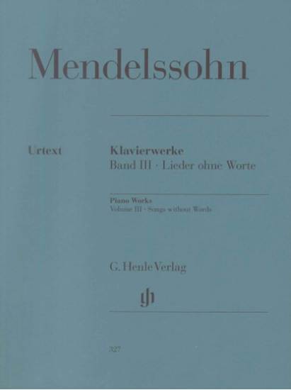 （３２７）メンデルスゾーン　ピアノ作品集３　無言歌集　（原典版／ヘンレ社）FELIX MENDELSSOHN BARTHOLDY Piano works Volume III - の画像