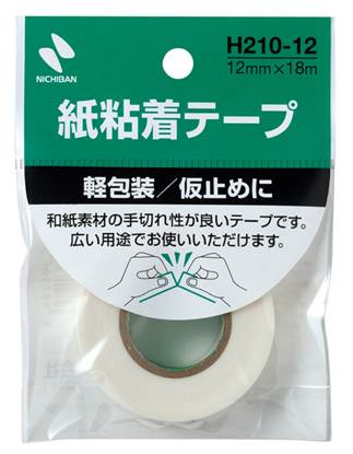 ＨＹ１２２５－０１　ニチバン　紙粘着テープ　白　１２ｍｍ の画像