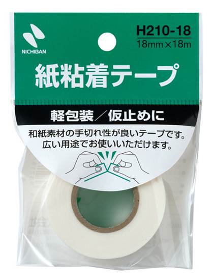 ＨＹ１８０２－０１　ニチバン　紙粘着テープ　白　１８ｍｍ の画像