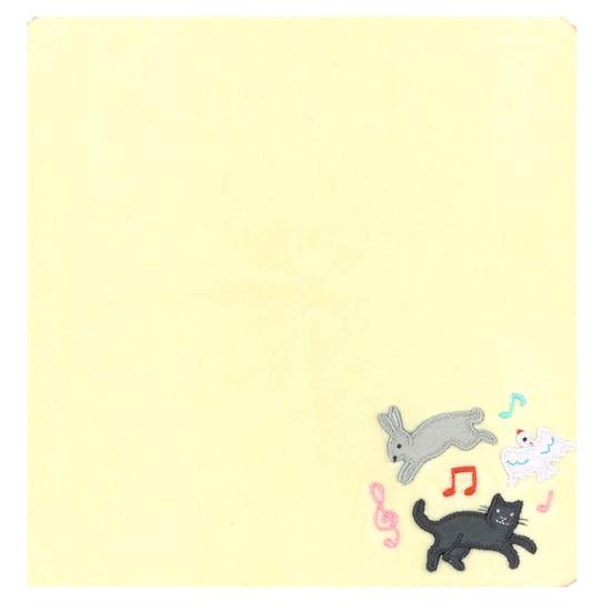ＣＴ－２　タオルハンカチ　アニマルダンス（イエロー） の画像