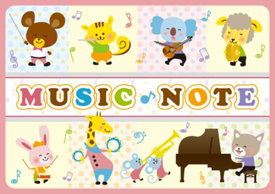 ＣＮ－４３　ミュージックノート音楽会　シール付【発注単位：１０冊】 の画像