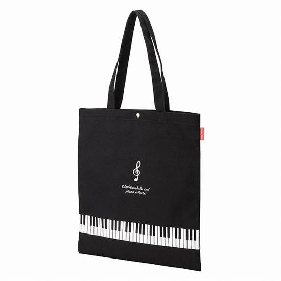 Piano line マチなしキャンバストートバッグ(ト音記号) の画像
