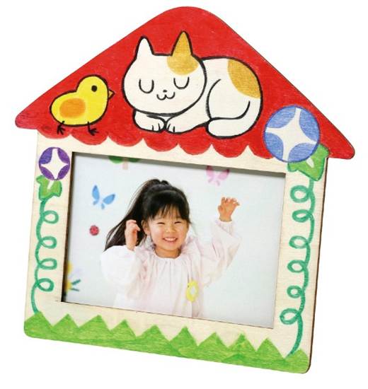 ４６２５　木製おえかきフォトフレーム の画像
