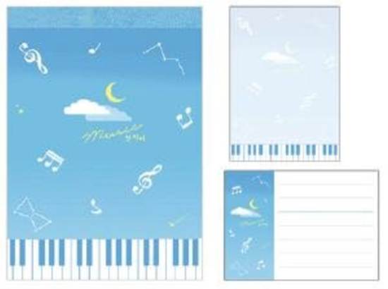 プチメモ　音符／星空ブルー(LOT:10) の画像