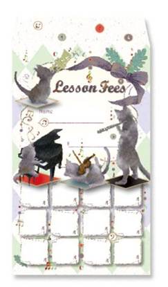 月謝袋　Ｆｏｕｒ　Ｃａｔ　Ｍｕｓｕｃｉａｎｓ【発注単位：１０枚】 の画像