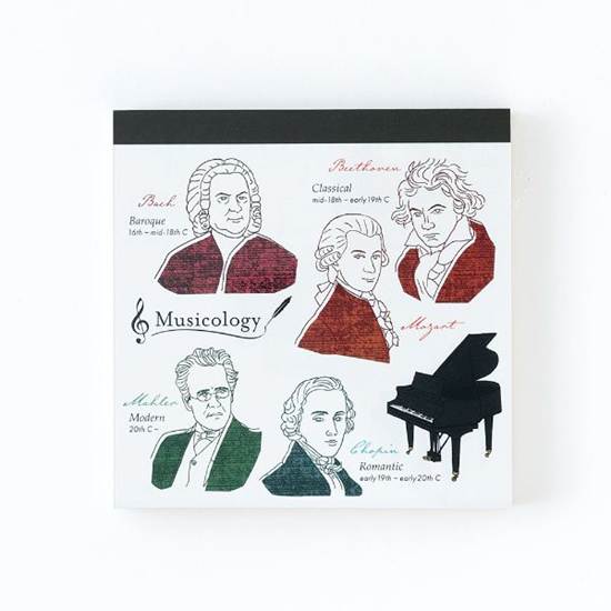 STUDY HOLIC 音楽学　メモパッド・スクエア の画像
