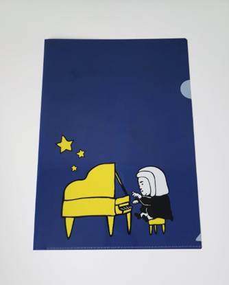 おしゃべりはやめて、お静かに　クリアファイル　お星さまとピアノでうたうよ の画像