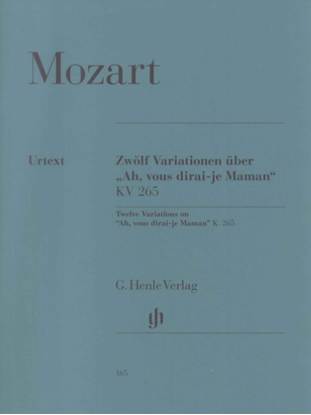 （１６５）モーツァルト　ピース「キラキラ星」変奏曲　（原典版／ヘンレ社）WOLFGANG AMADEUS MOZART 12 Variations on “Ah vous dira の画像