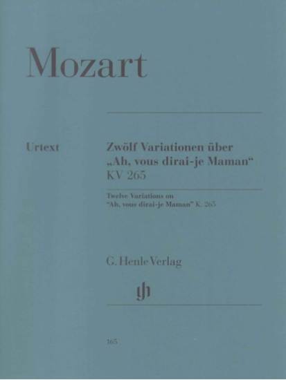 （１６５）モーツァルト　ピース「キラキラ星」変奏曲　（原典版／ヘンレ社）WOLFGANG AMADEUS MOZART 12 Variations on “Ah vous dira の画像