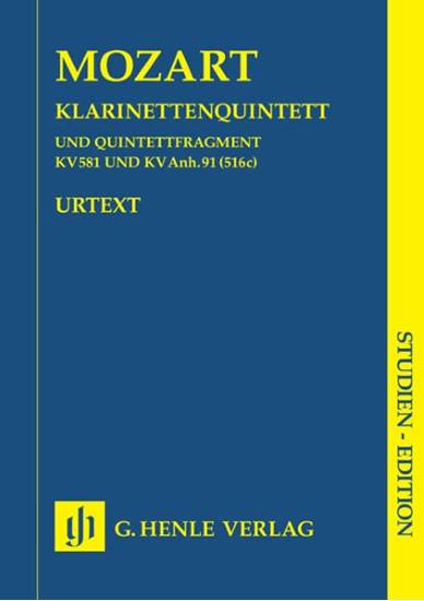 ＡＷ７８６　輸入　モーツァルト／クラリネット五重奏曲　イ長調　Ｋ．５８　および　断片　Ｋ．Ａｎｈ．９１（５１６ｃ）（原典版／ヘ の画像