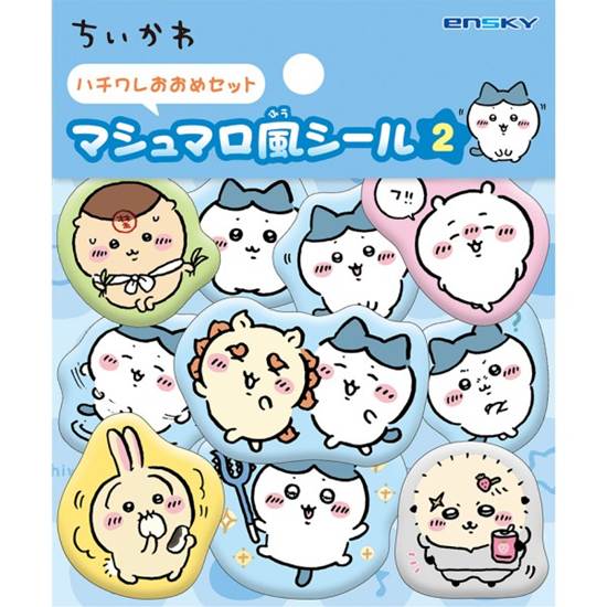 【在庫品限り】ちいかわ　マシュマロ風シール２　ハチワレおおめ の画像